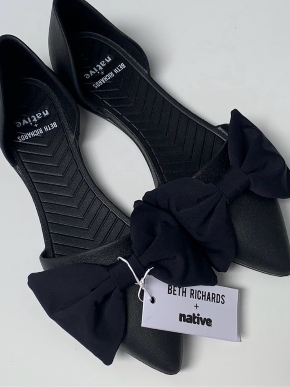 NWT Native + Beth Richards Blk Audrey Bow‎ Flats 9